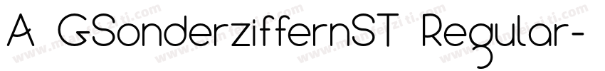 A GSonderziffernST Regular字体转换